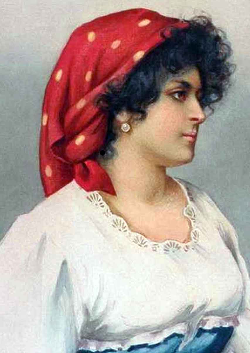 romani woman bandana belly dance