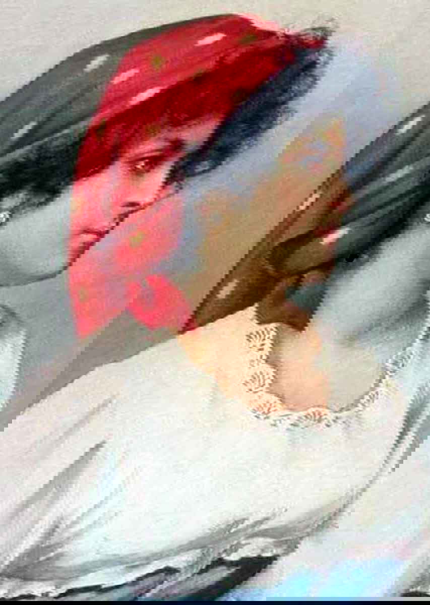 romani woman bandana belly dance