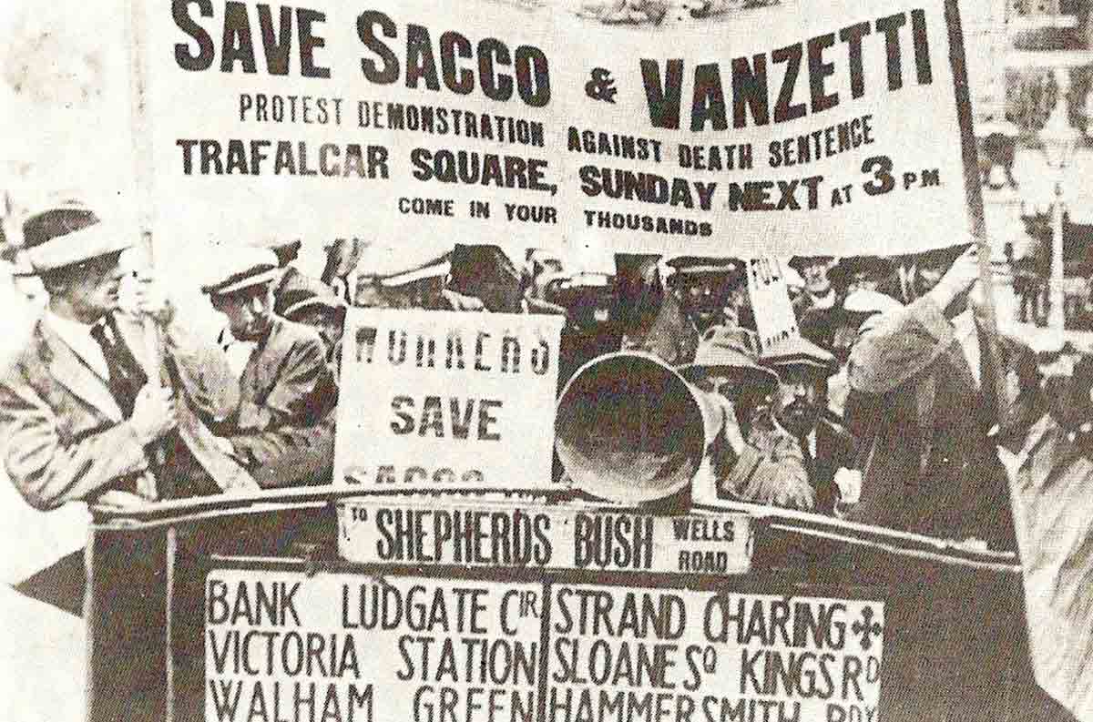 sacco vanzetti protest london 1921