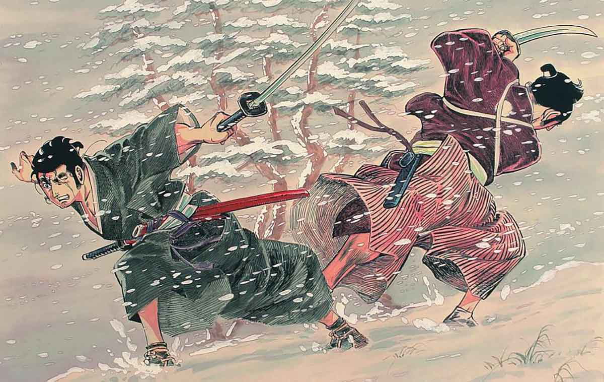 saito takao 1980 duel in snow