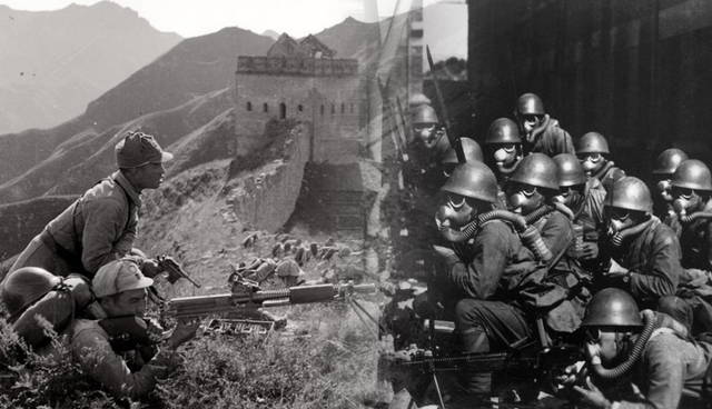 Chinese and Japanese troops in World War II