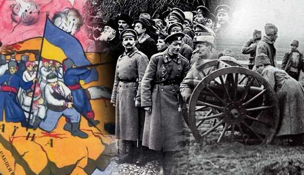 Ukrainian uprising art and wartime soldiers