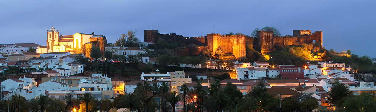 silves cityscape castle