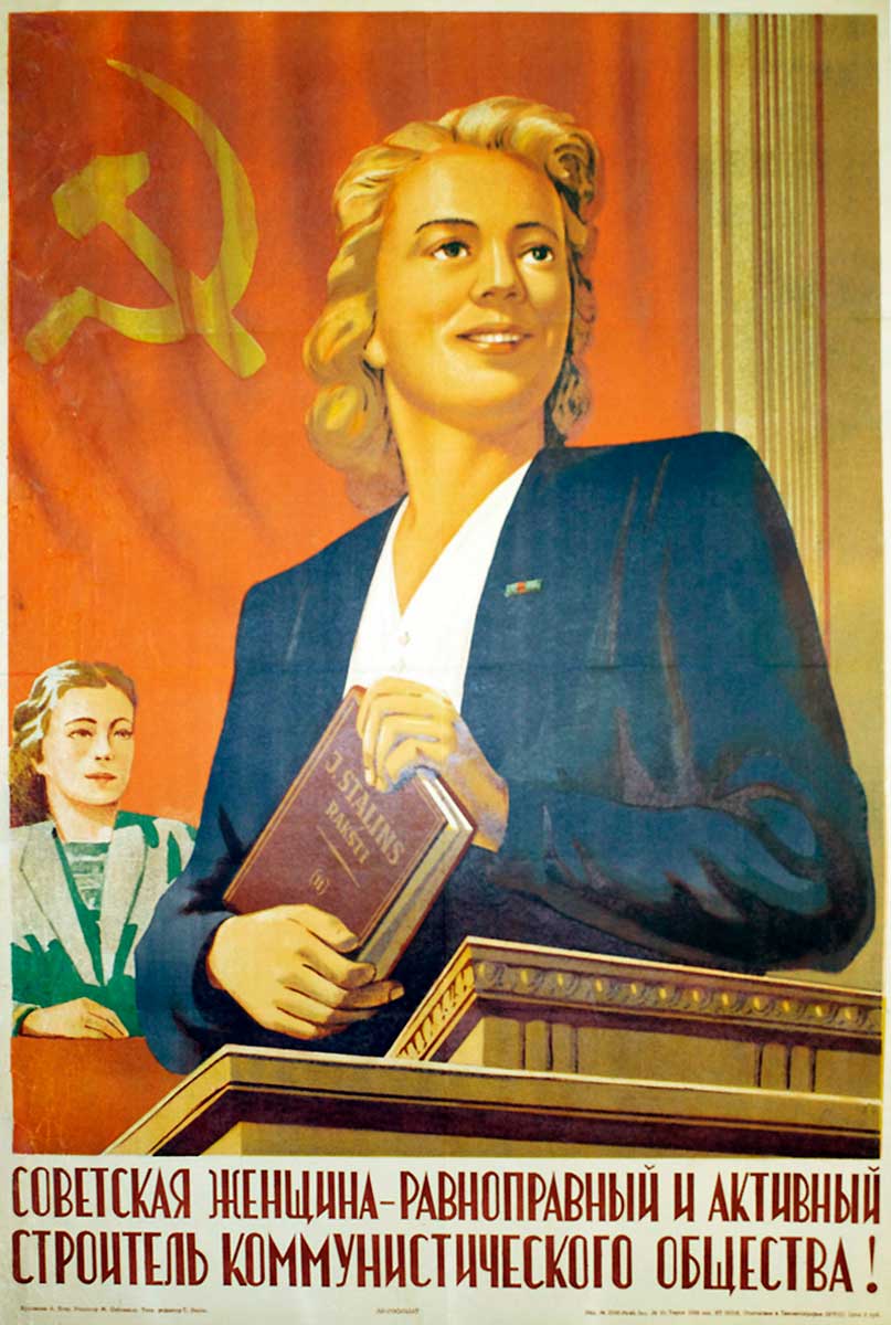 soviet women poster