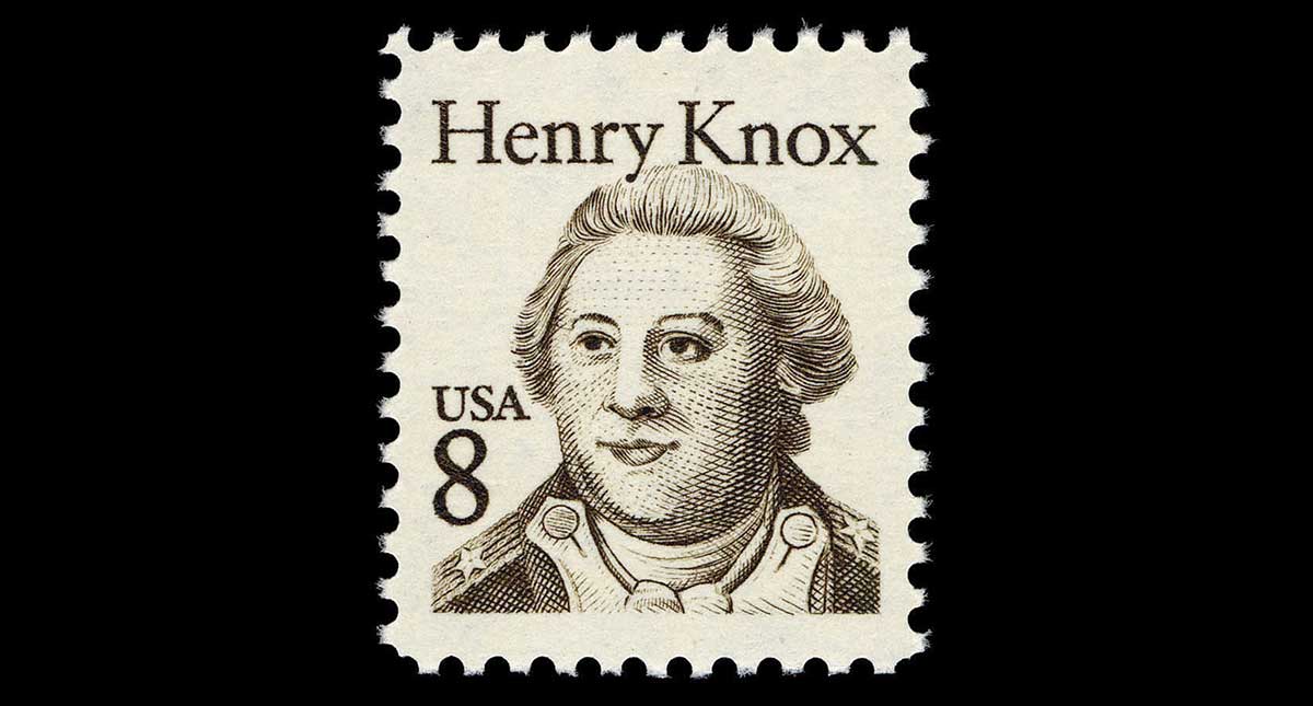 stamp depicting henry knox