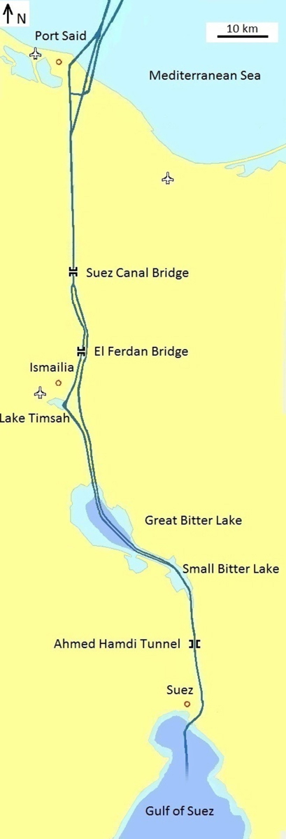 suez canal map