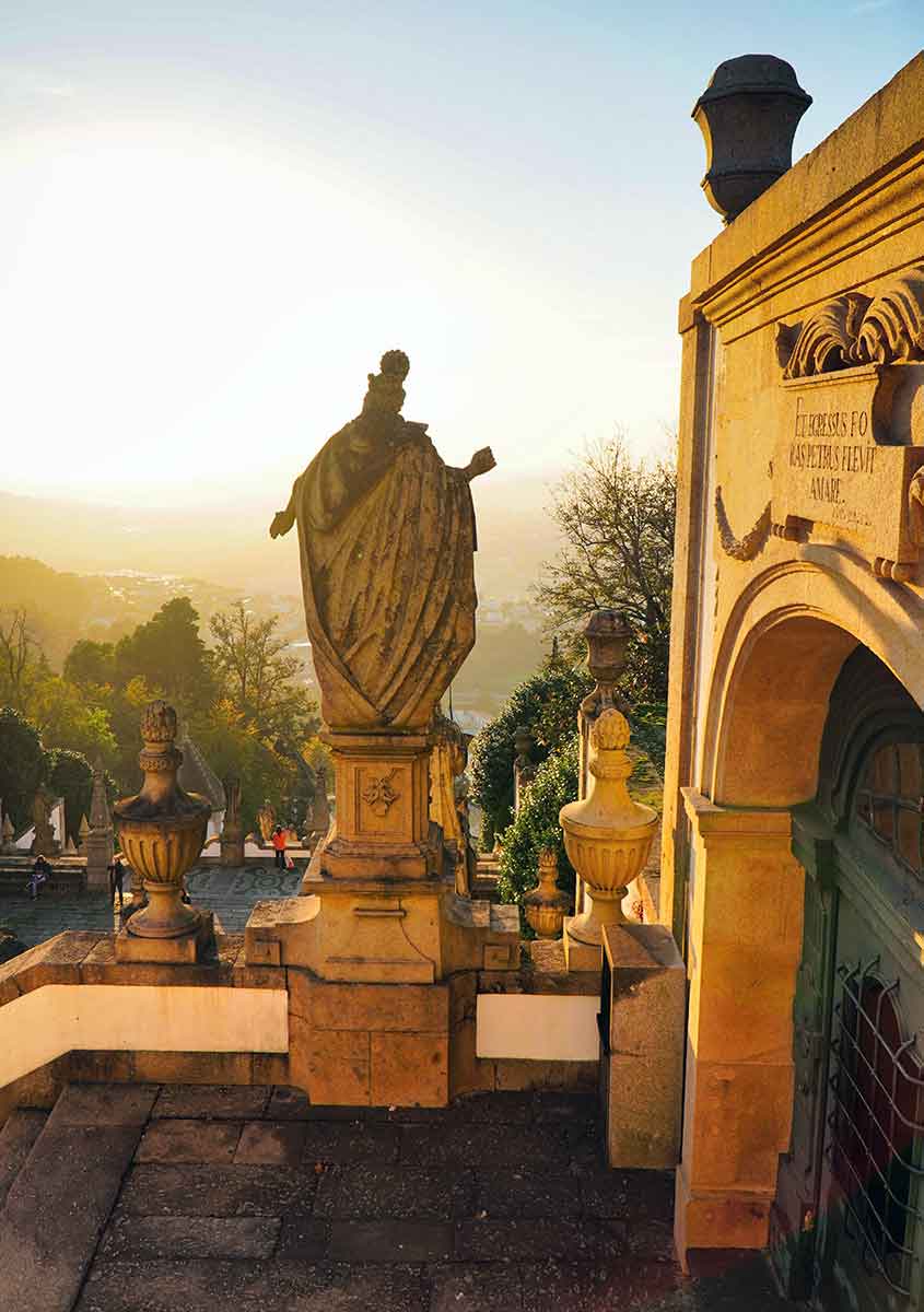 sunset over braga