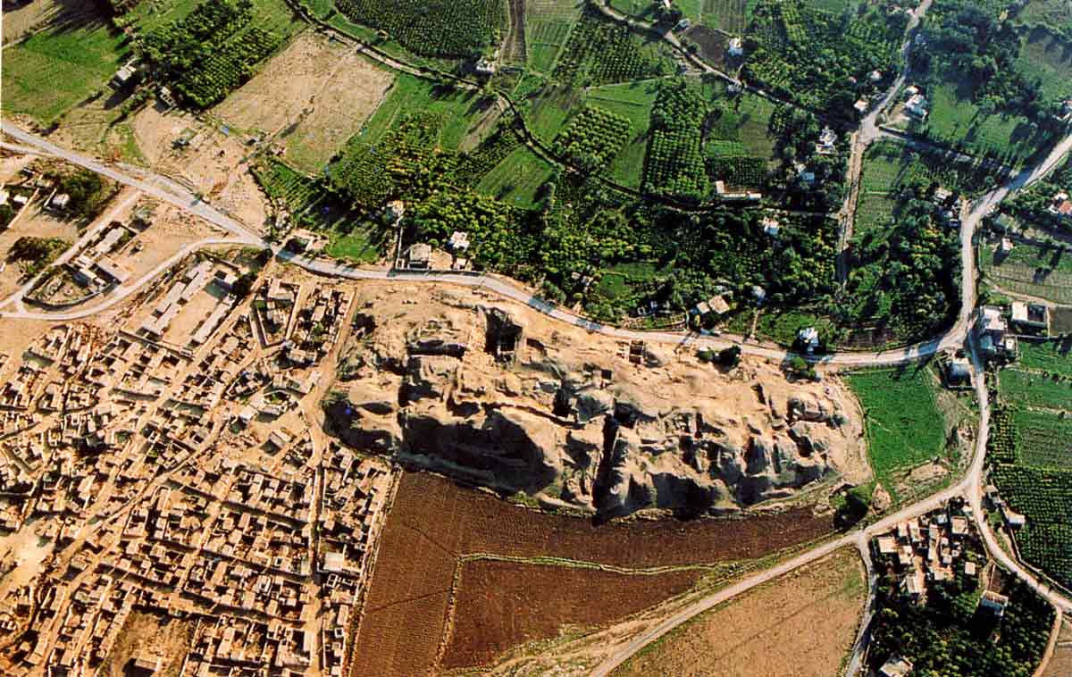 aerial photo of tell es sultan