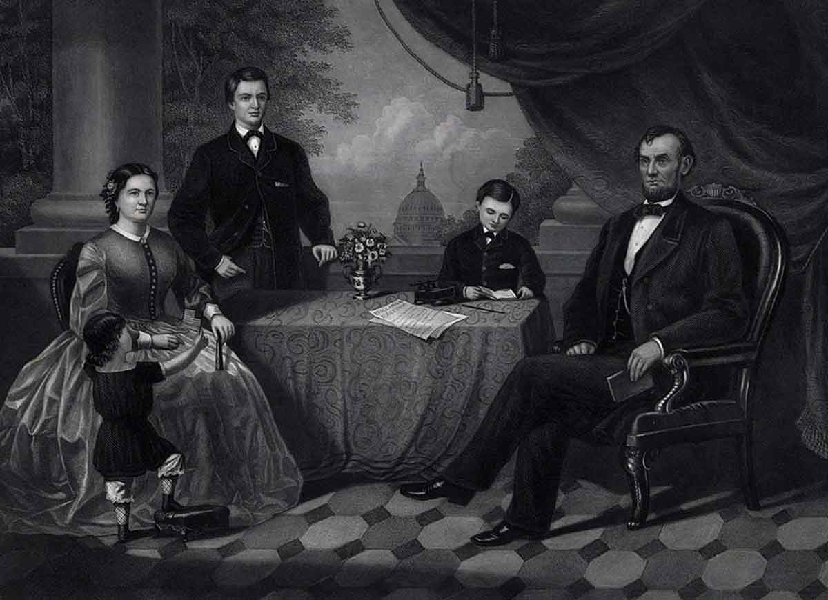 the lincoln family sketch