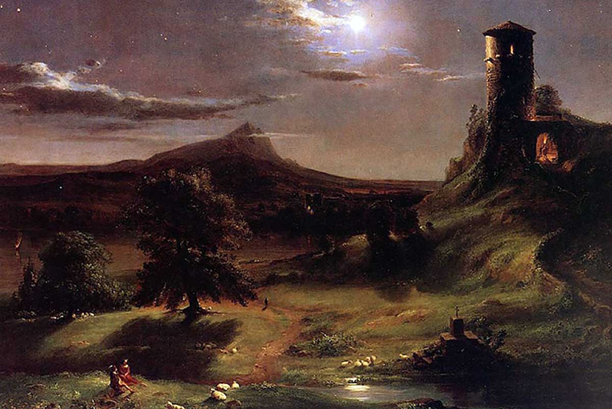 thomas cole moonlight painting