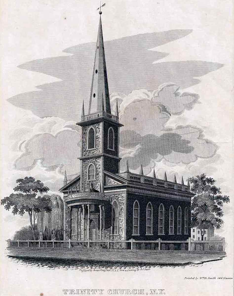 trinity church cemetery building sketch