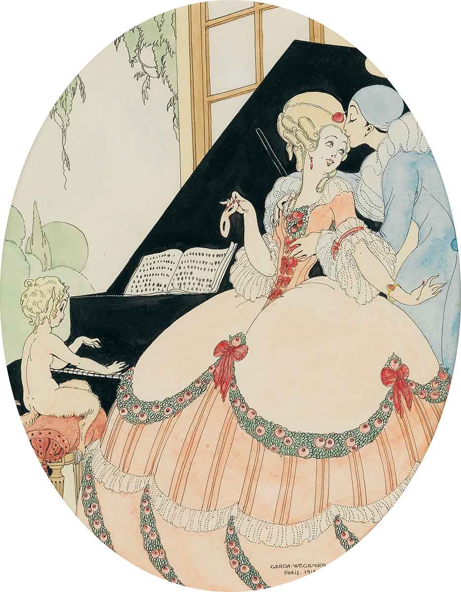 wegener pierrot watercolor