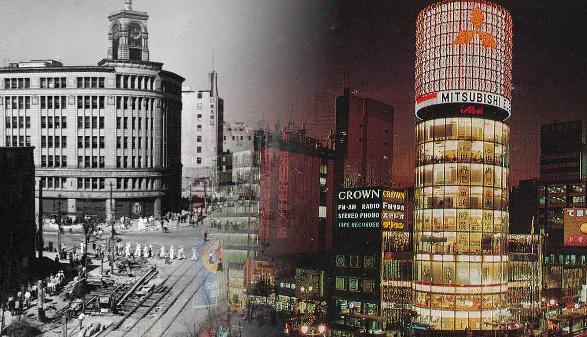 Tokyo shown in past–present contrast
