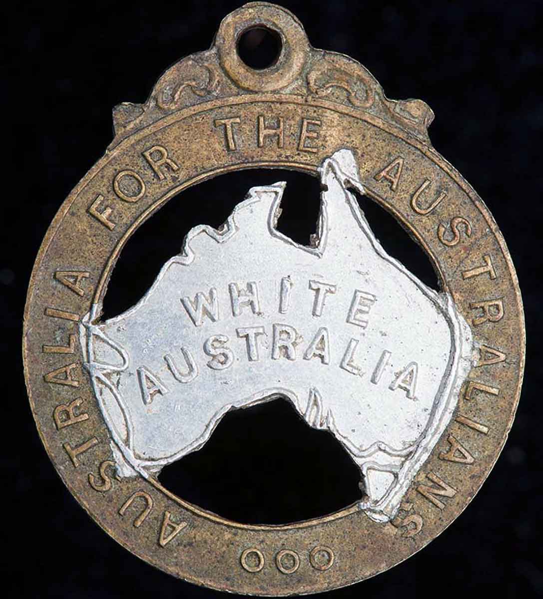 white australia policy badge