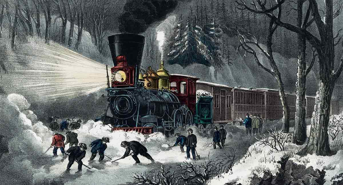 19th century railroad scene
