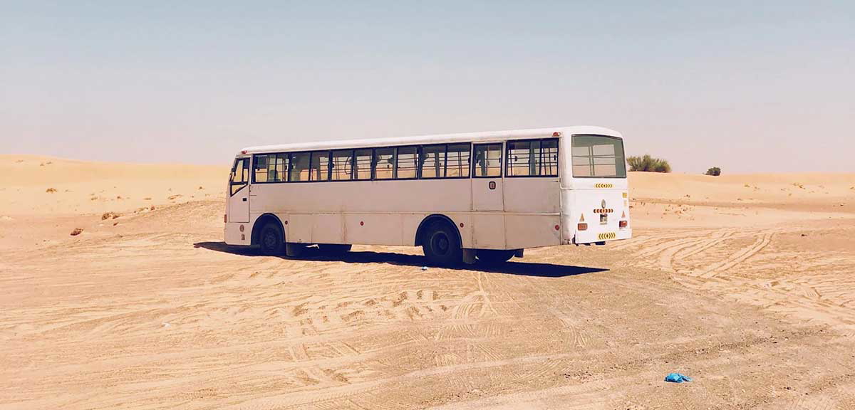 Algerian desert bus