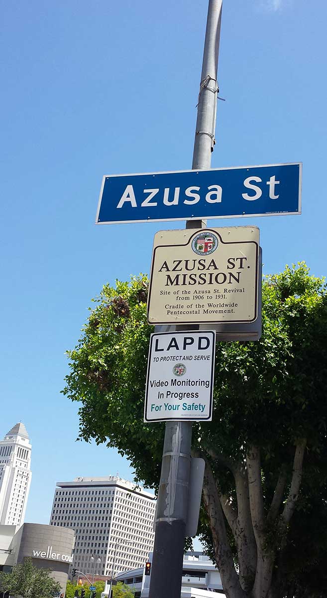 Azusa Street Historical Sign