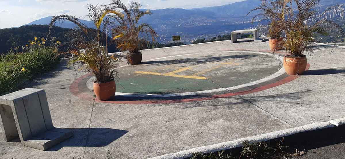 Helipad at La Catedral Pablo Escobar prison