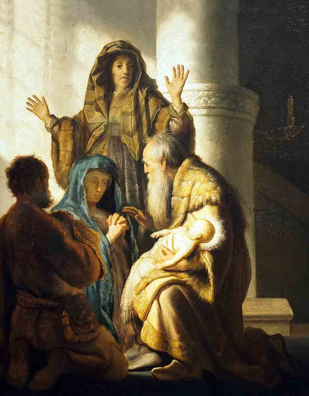 Rembrandt Simeon Anna Temple Kunsthalle Hamburg