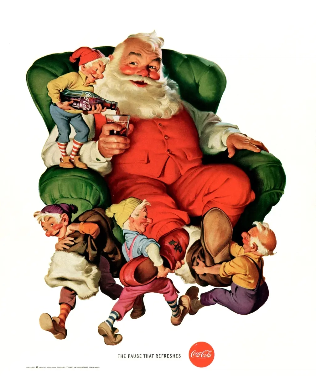 Coca-Cola campaign featuring Santa Claus from 1929. Source: National Museum of American History