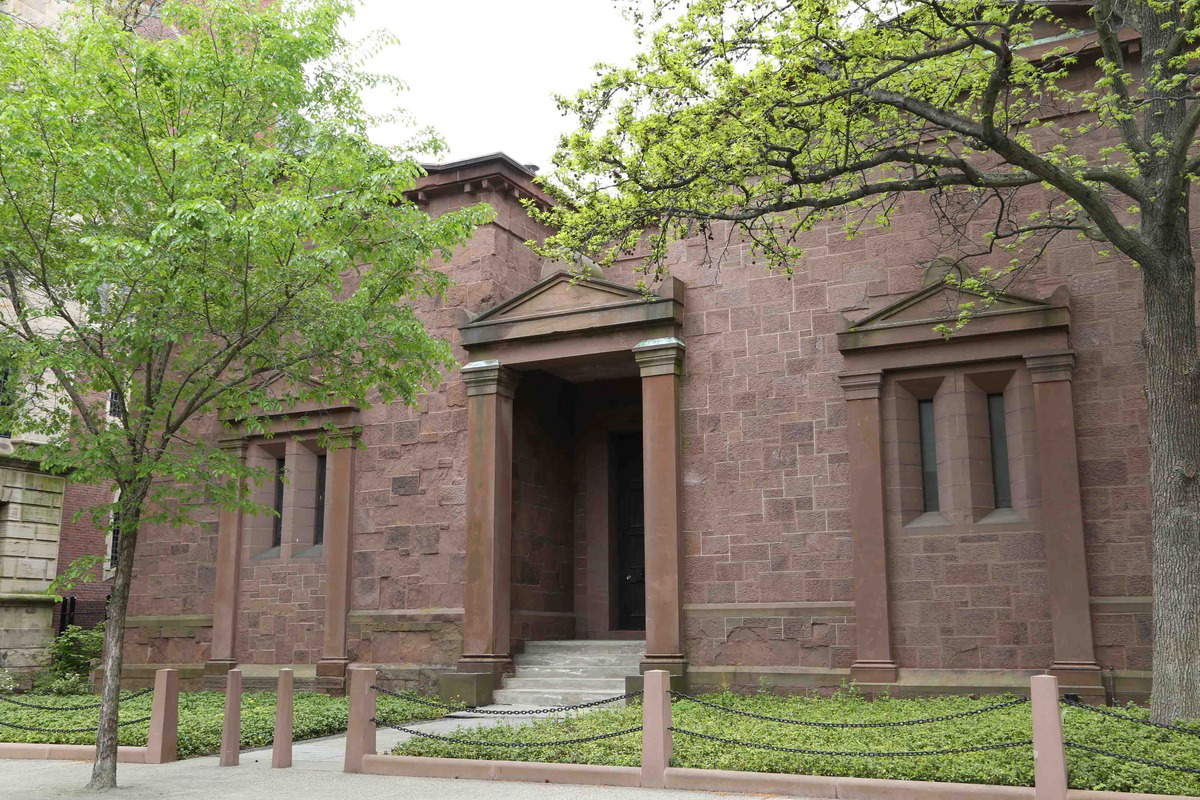 The Tomb, where the Skull and Bones Society meet in Yale. Source: Yale Alumni Magazine