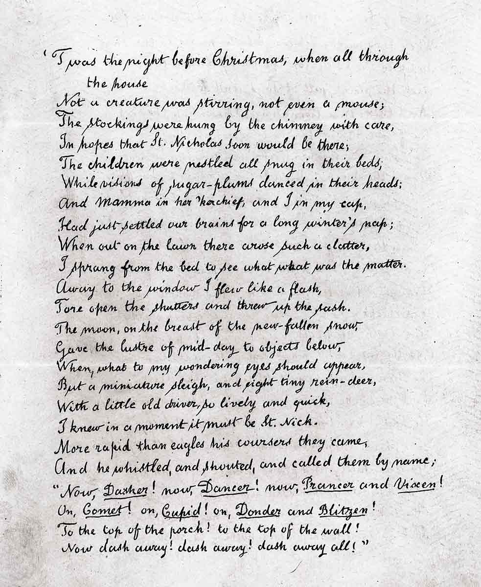 a visit from st nicholas chrismtas poem