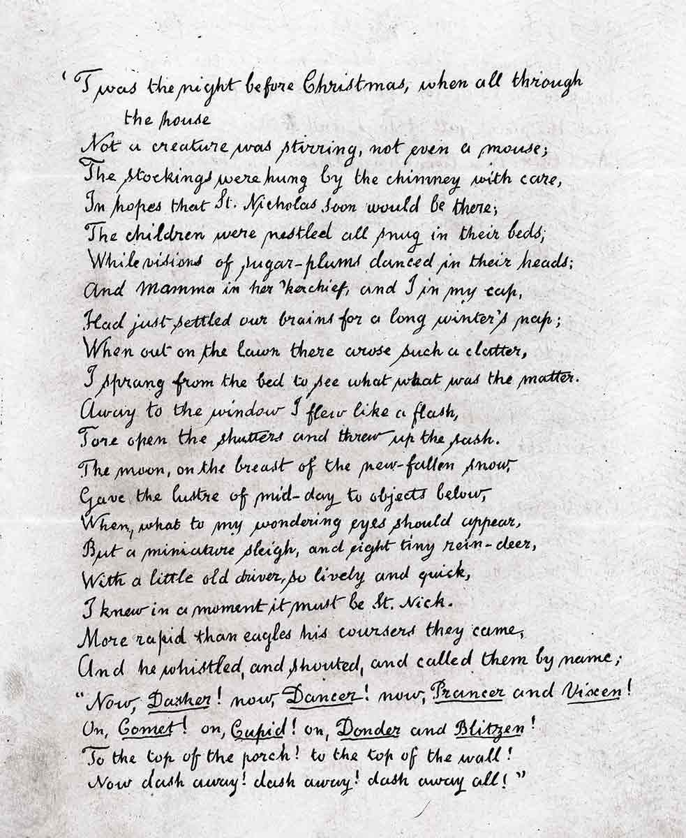 a visit from st nicholas chrismtas poem