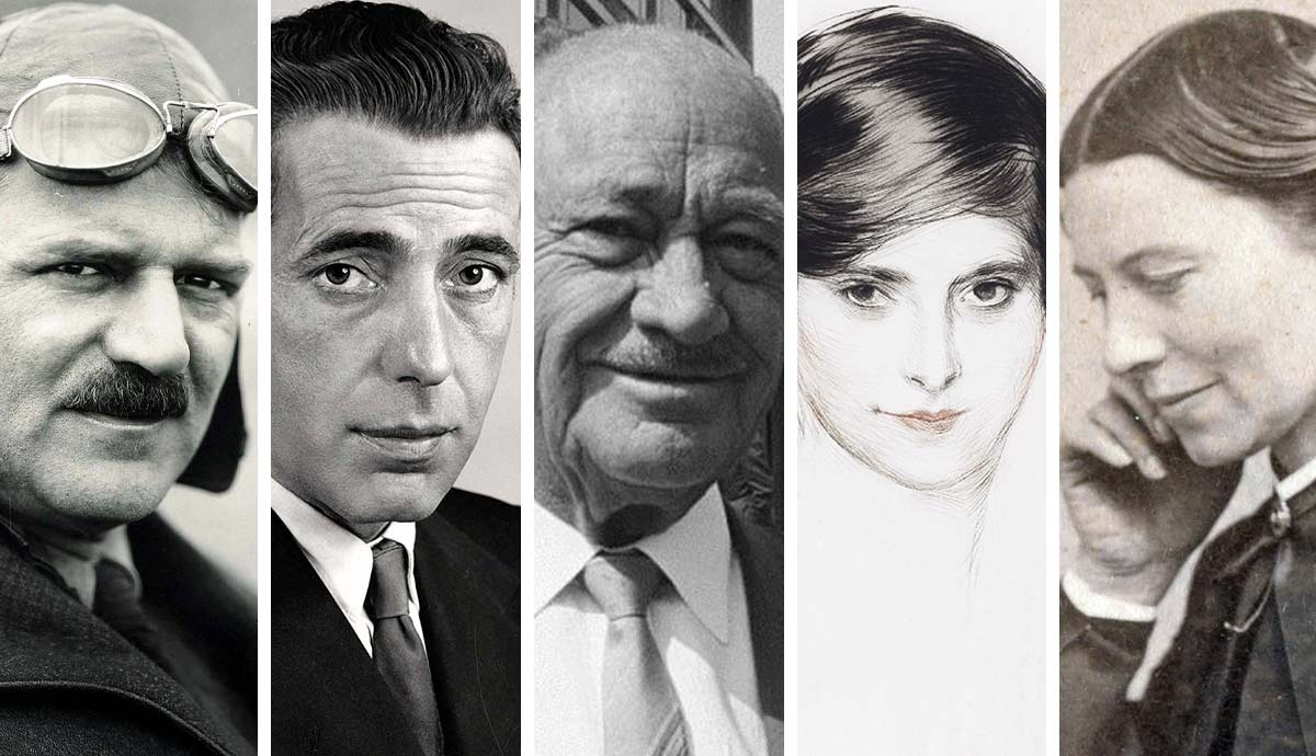 Portrait collage of notable Americans born on Christmas day