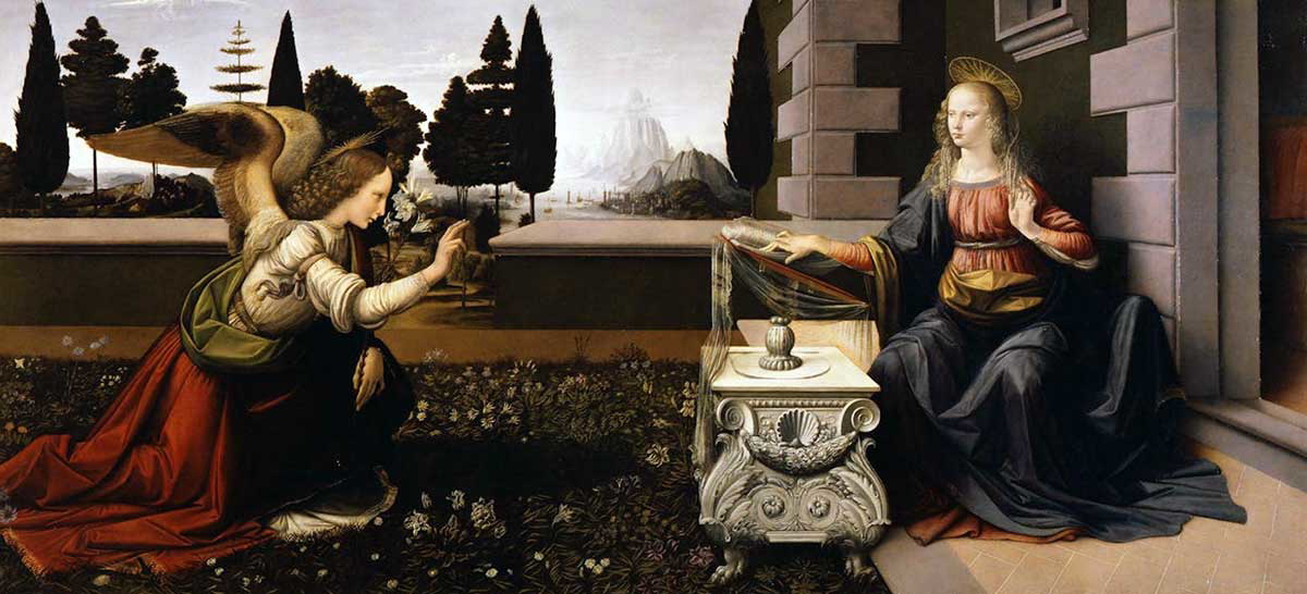 annunciation da vinci uffizi