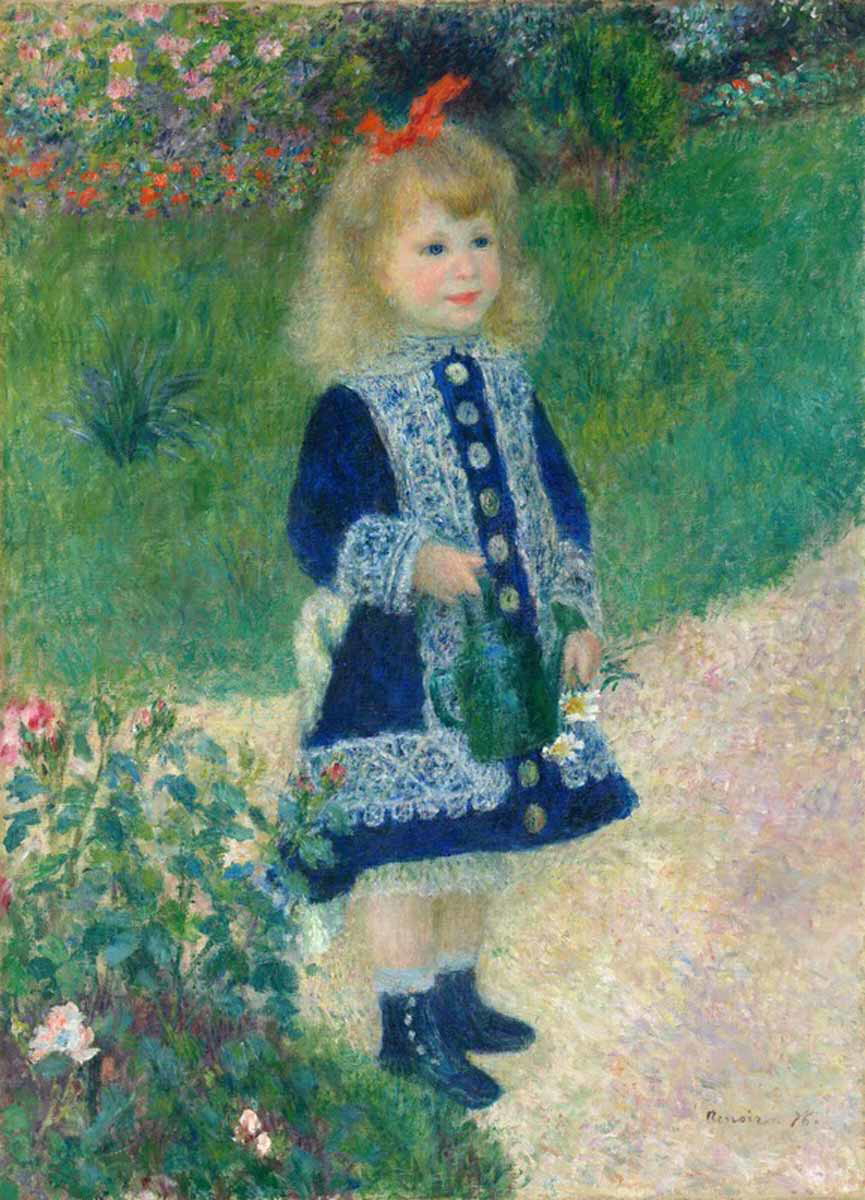 auguste renoir girl with watering can painting