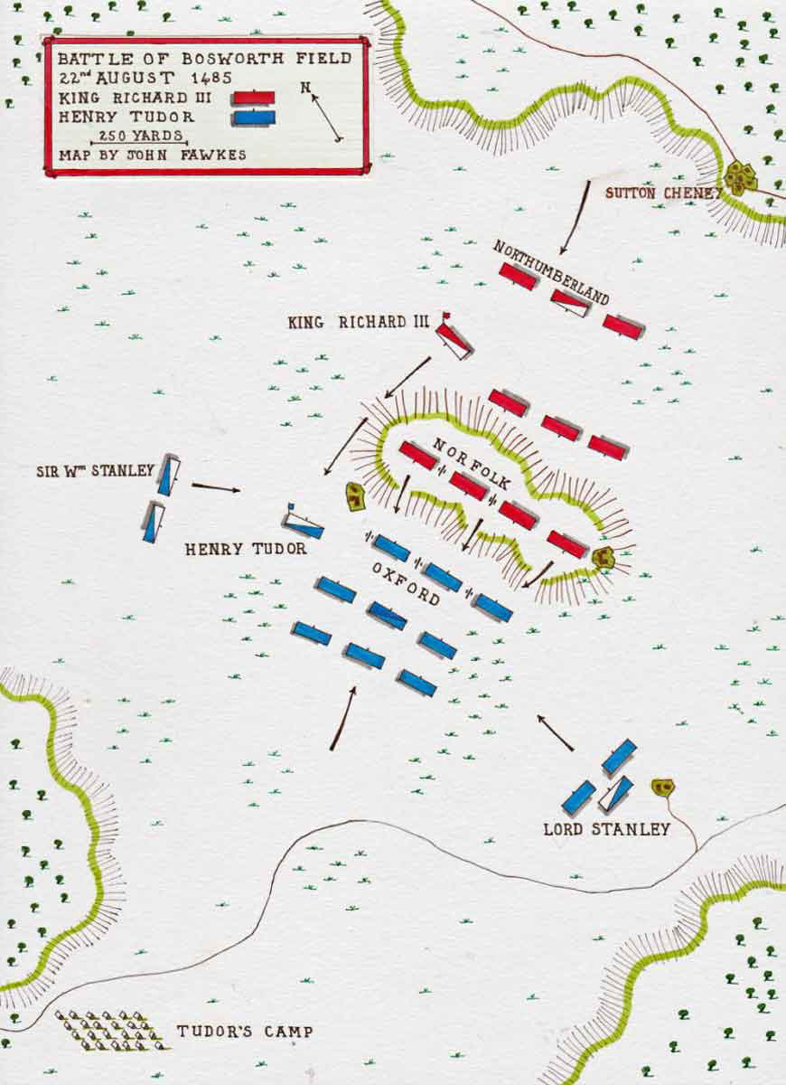 battle bosworth map