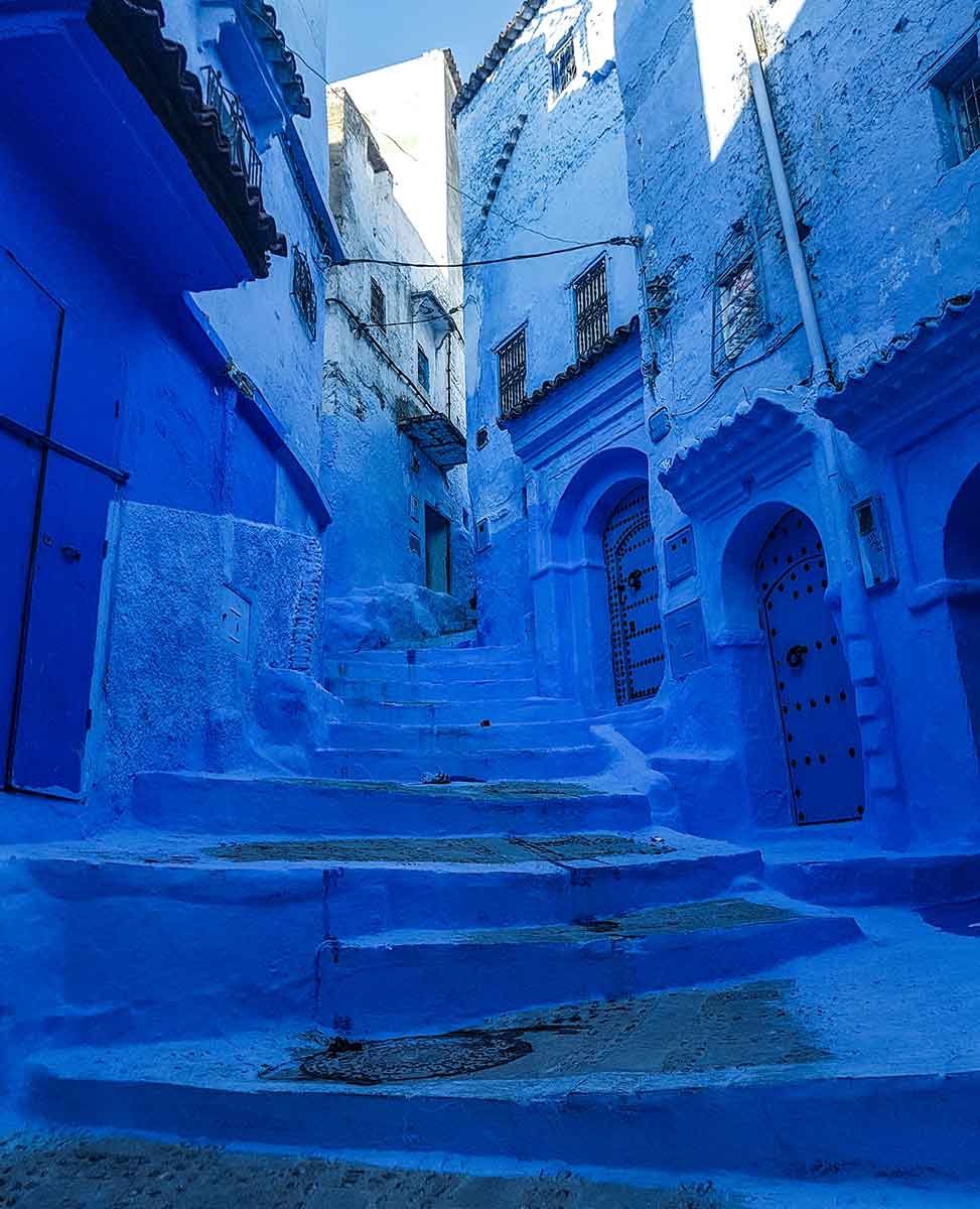 blue stairs chefchaouen