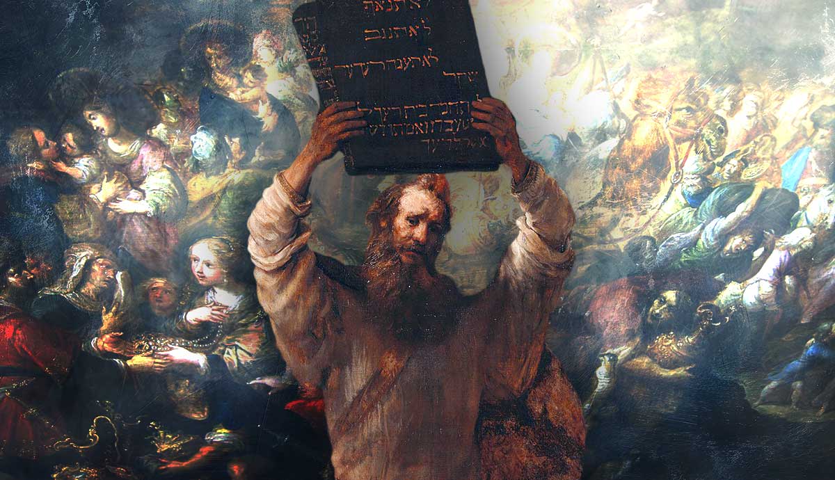 Moses Smashing the Tablets of the Law, by Rembrandt