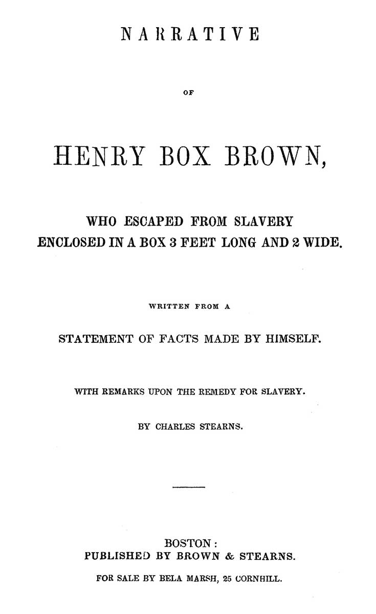brown narrative title page