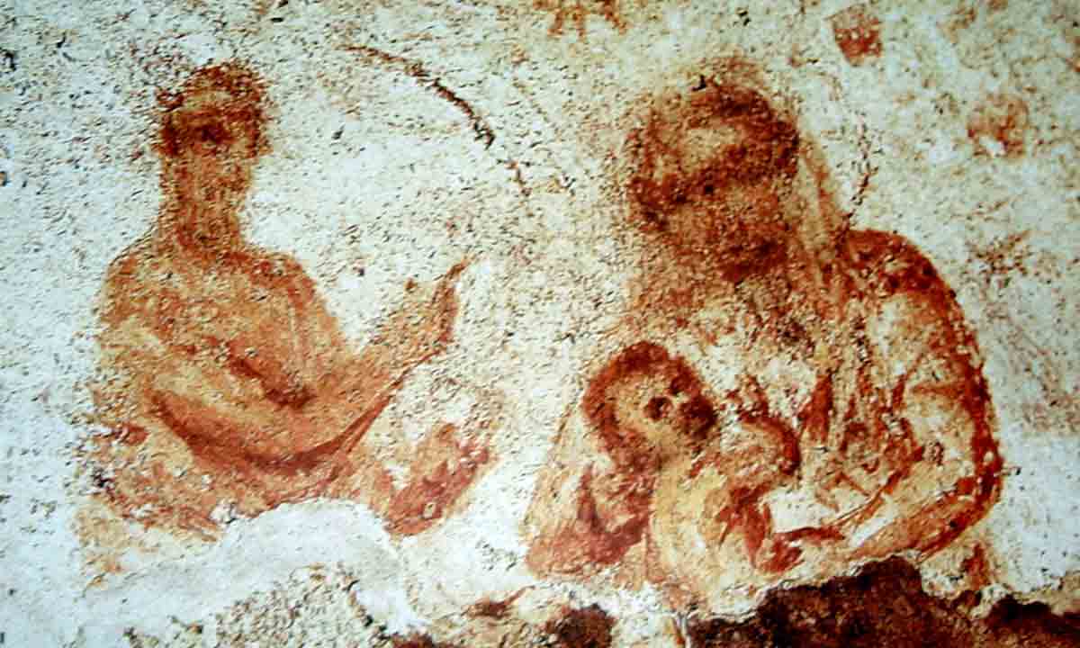 cave birth painting jesus