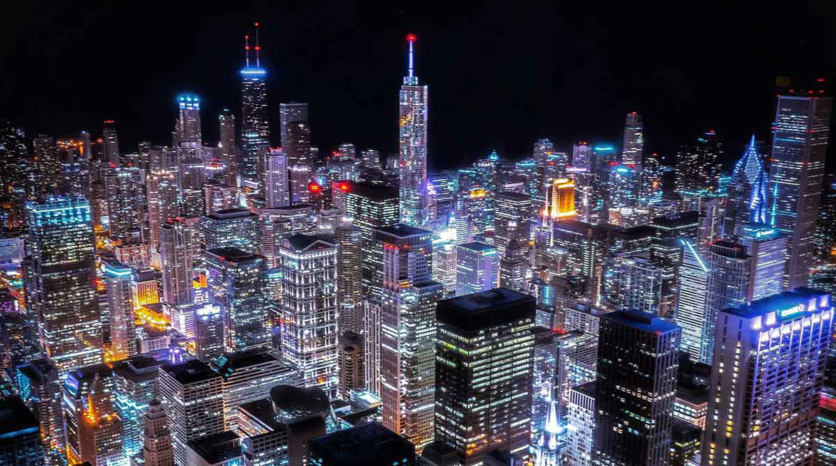 chicago at night
