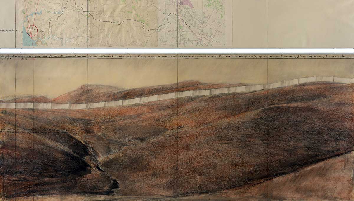 christo jeanne claude running fence drawing gagosian