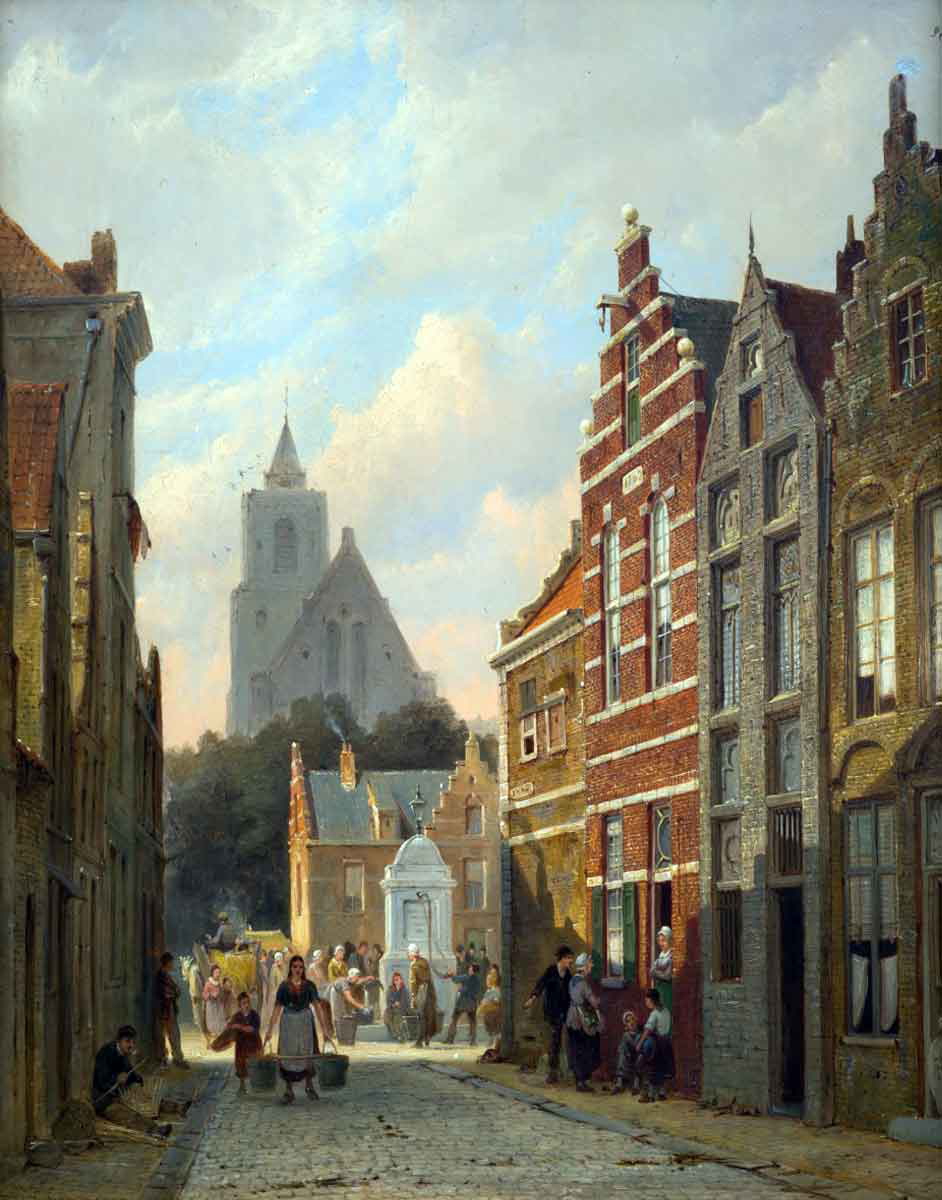 dutch cities dommersen utrecht painting
