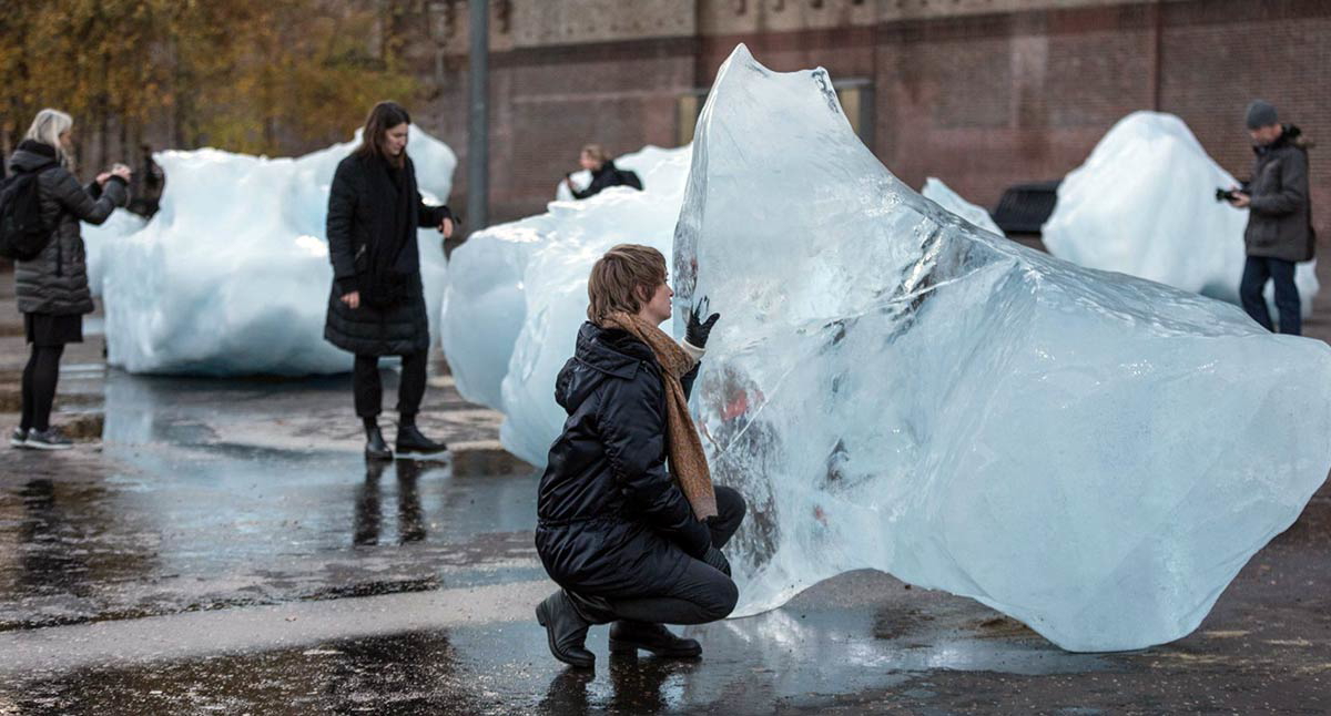environmental art eliasson ice installation