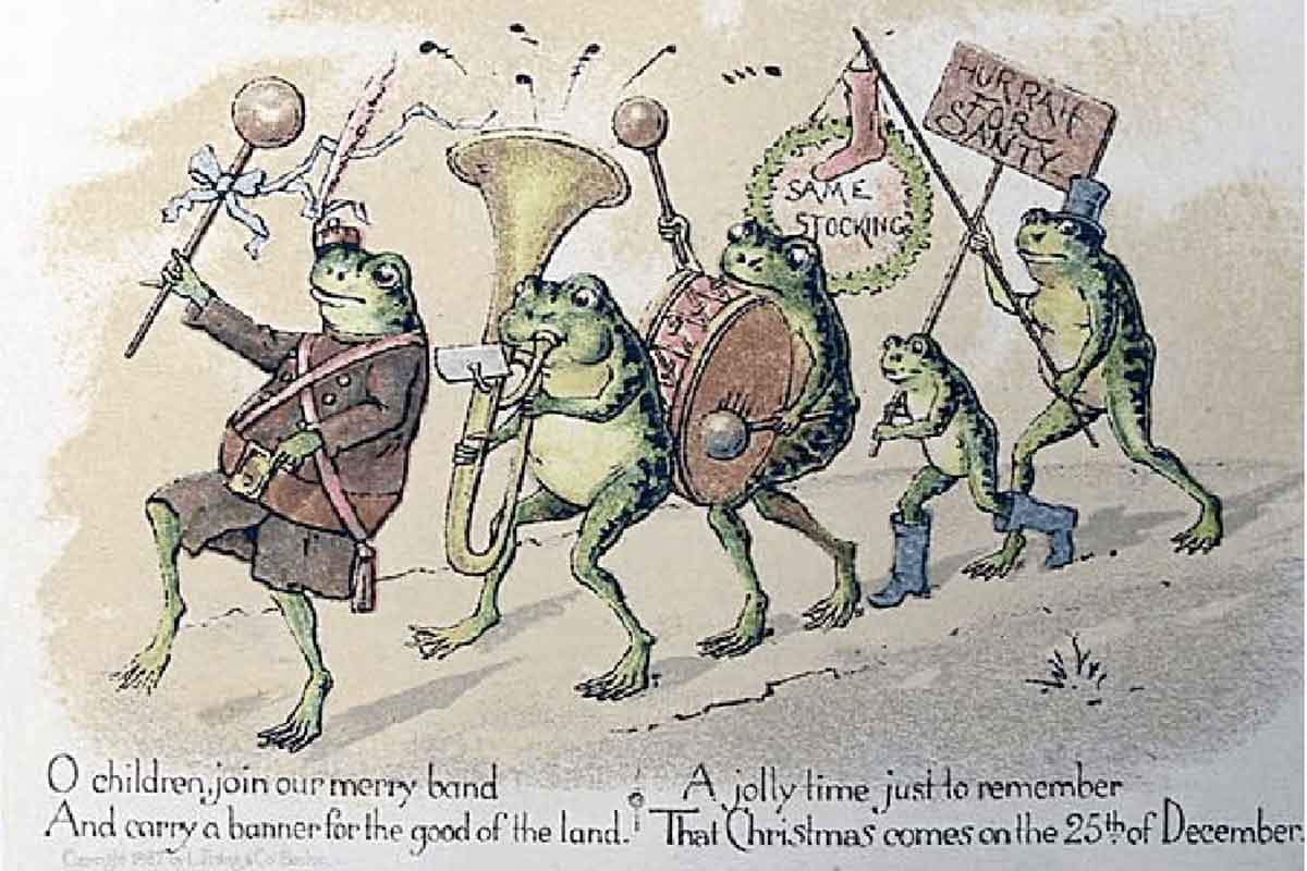 frog christmas card