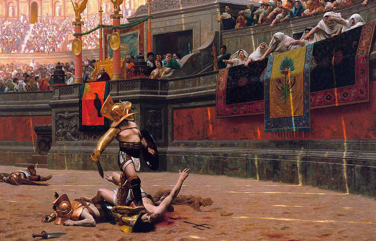 gerome thumbs down painting