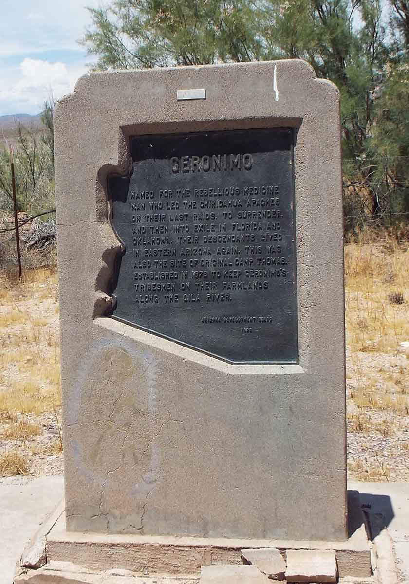 geronimo marker town arizona