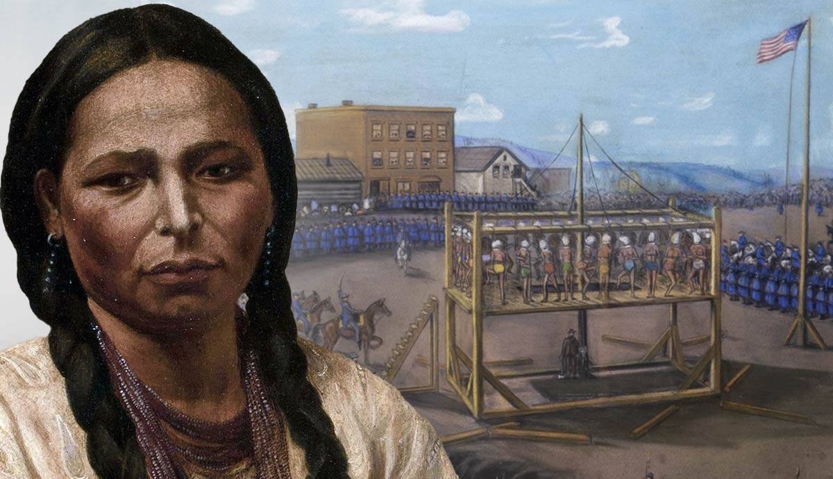 dakota woman and mass execution scene