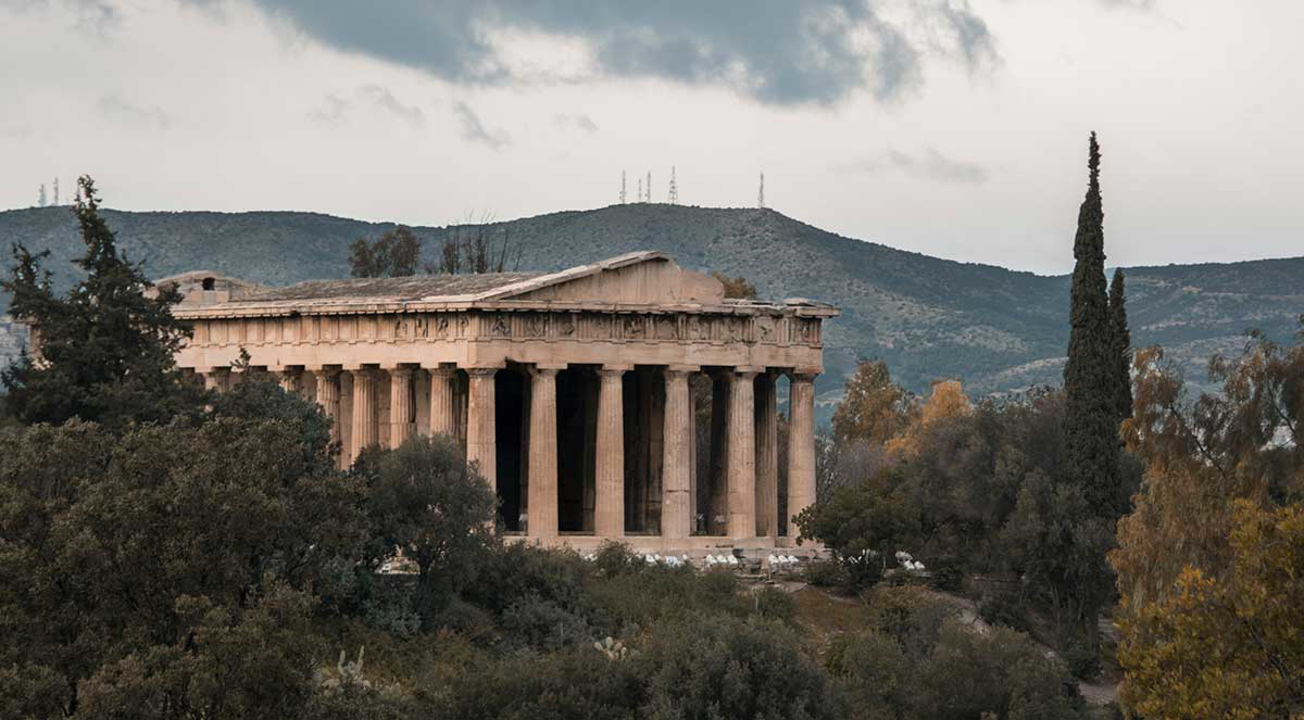 greek ruins temple of hephaestus