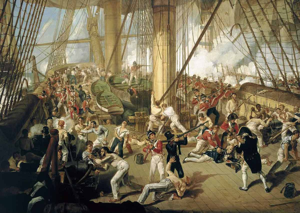 horatio nelson shot quarterdeck