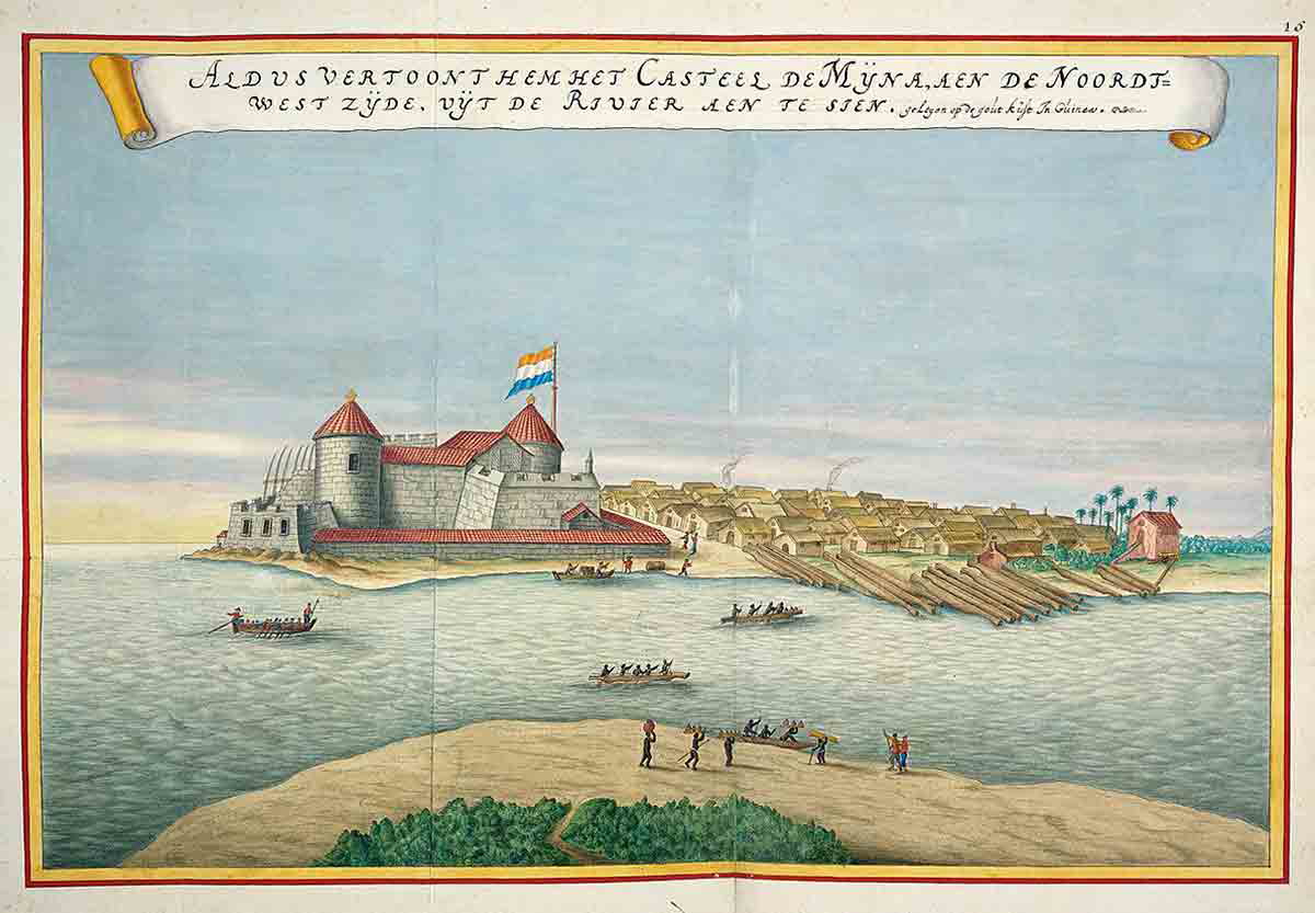 illustration of european slave post in africa