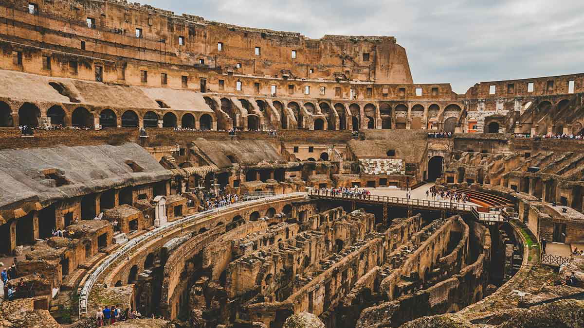 interior colosseum rome italy