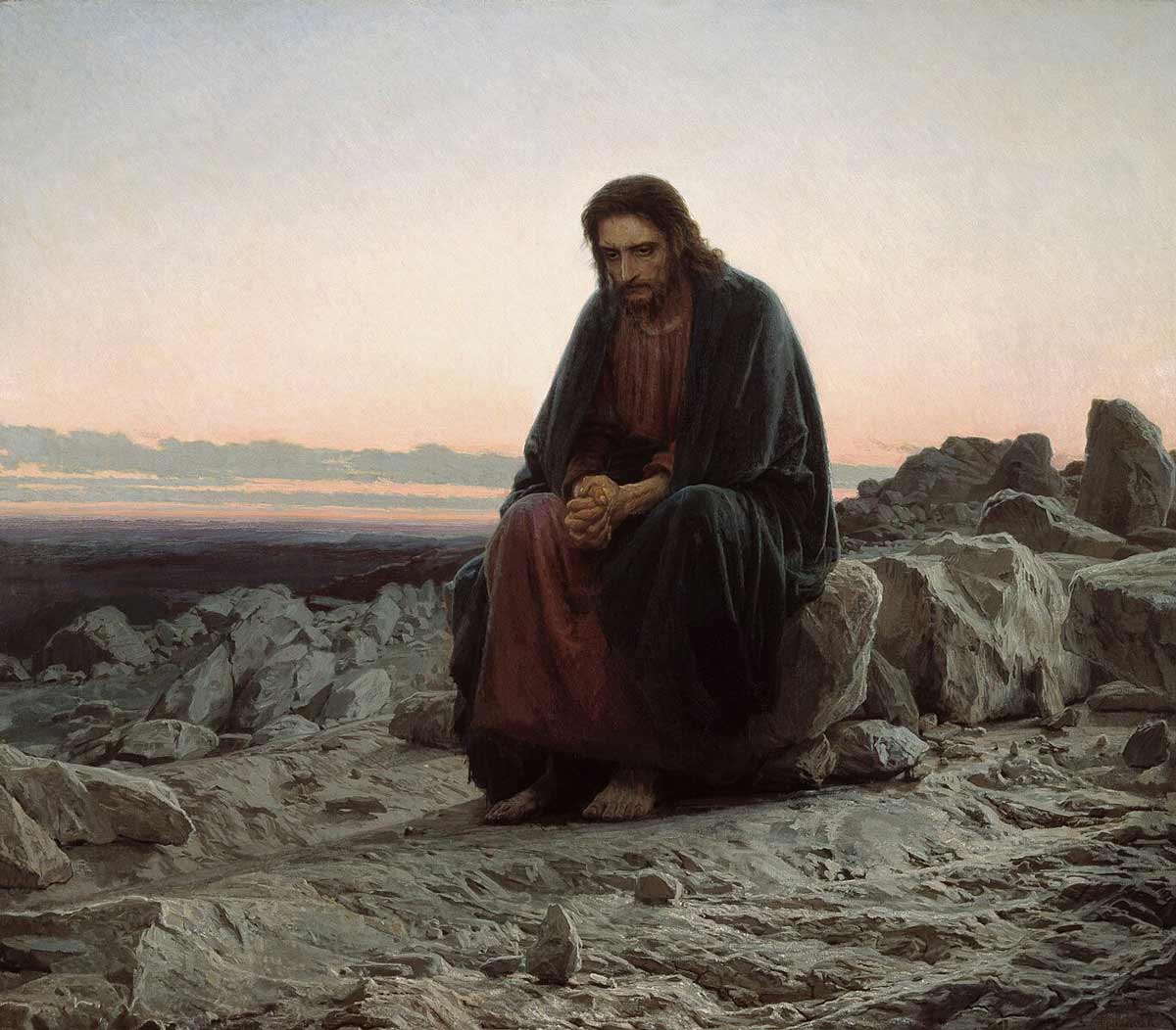 ivan kramskoi christ in wilderness painting