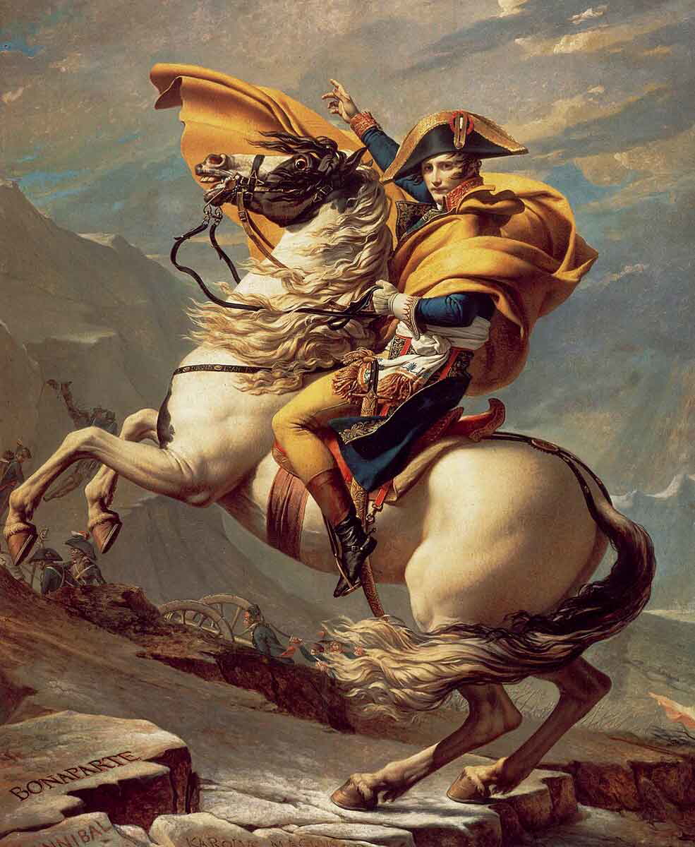 jacques louis david napoleon crossing alps painting
