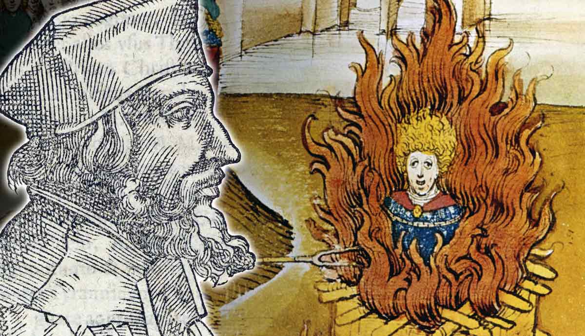 Jan Hus and martyrdom illustration